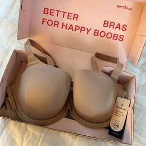 ThirdLove thermoregulating Beige T-Shirt Bra - Smooth Moulded Cups 34D